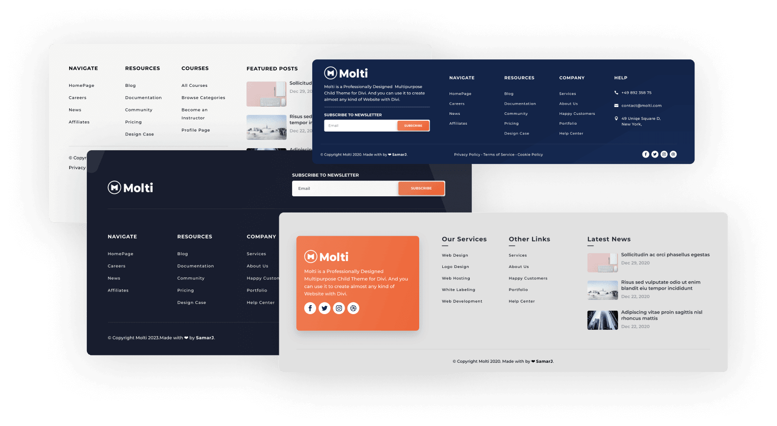 Molti LMS Footer Designs img
