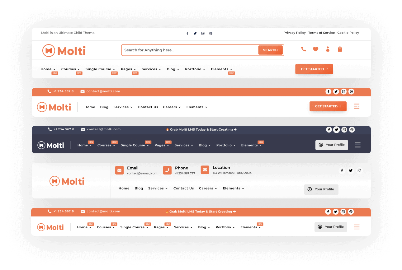 Molti LMS Header Designs img