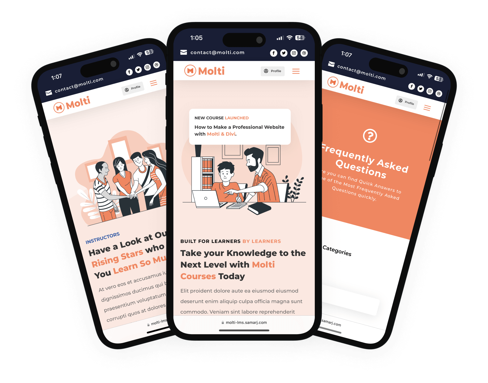 Molti LMS - Mobile Responsive