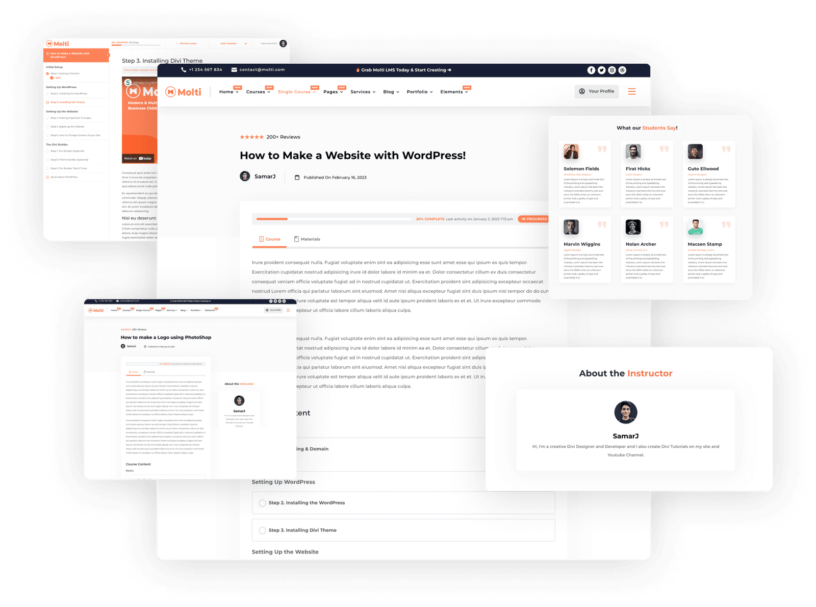 Molti Lms Single Course Pages